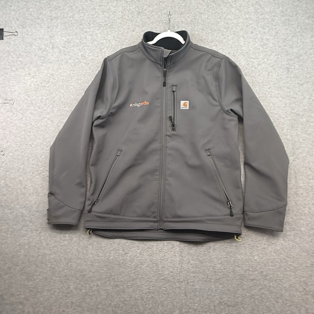 Carhartt Jacket Mens L Gray Crowley Rain Defender Soft Shell Full Zip 102199 022
